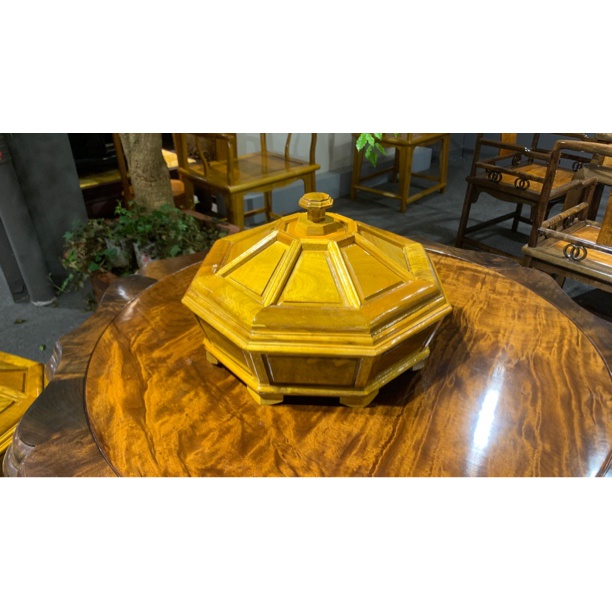 会长推荐金丝楠木独板果盘高级宫廷感