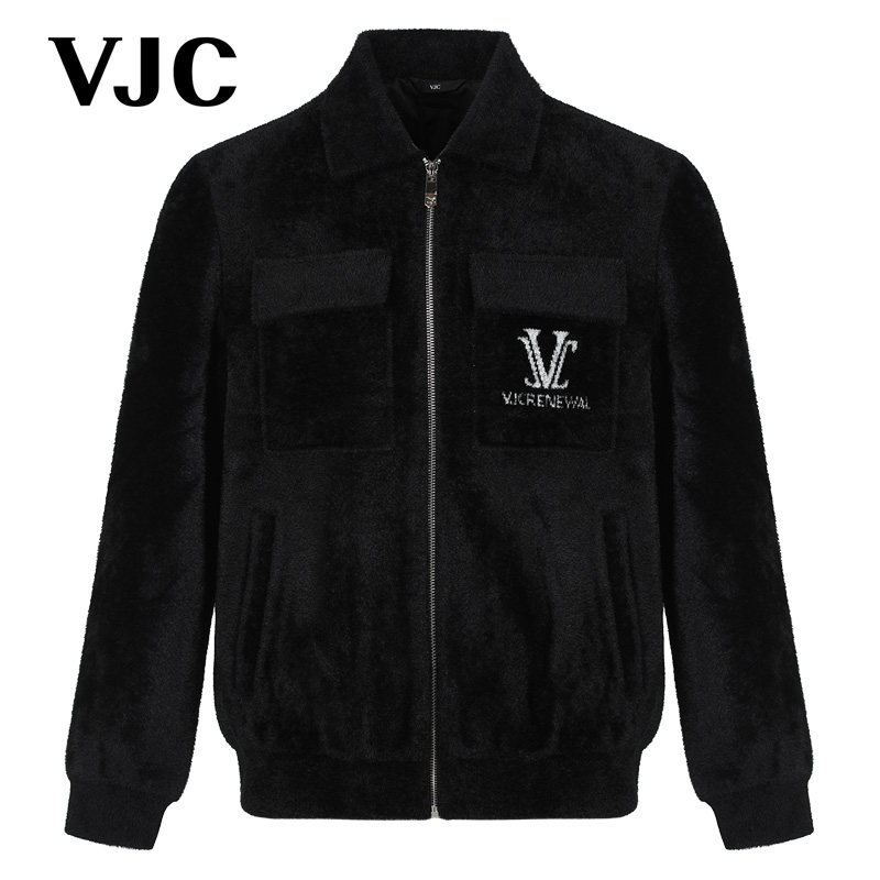 VJC/威杰思【专柜同款】秋冬新款男装黑色外套保暖D24DC3782