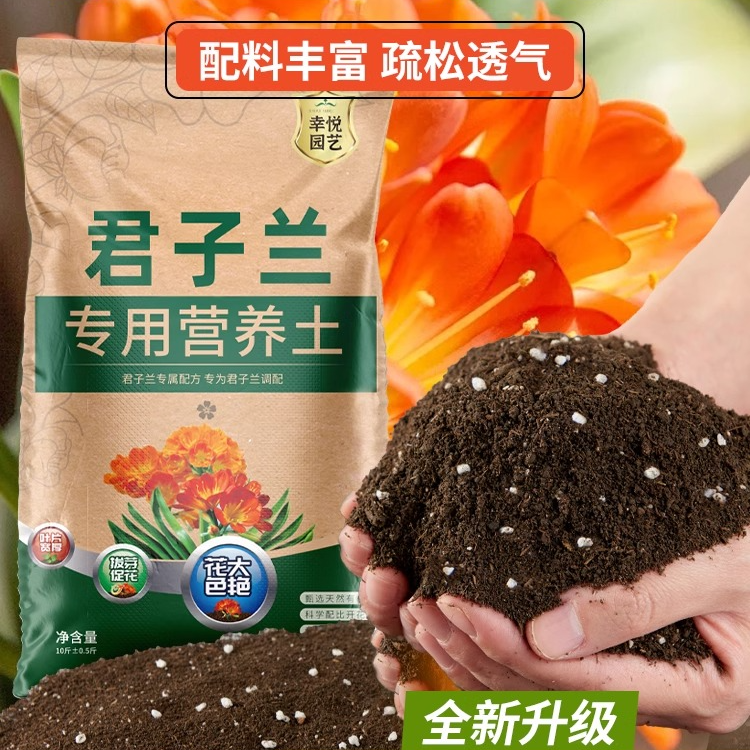 君子兰专用土兰花通用型营养土盆栽花卉有机种植土壤生根泥土肥料