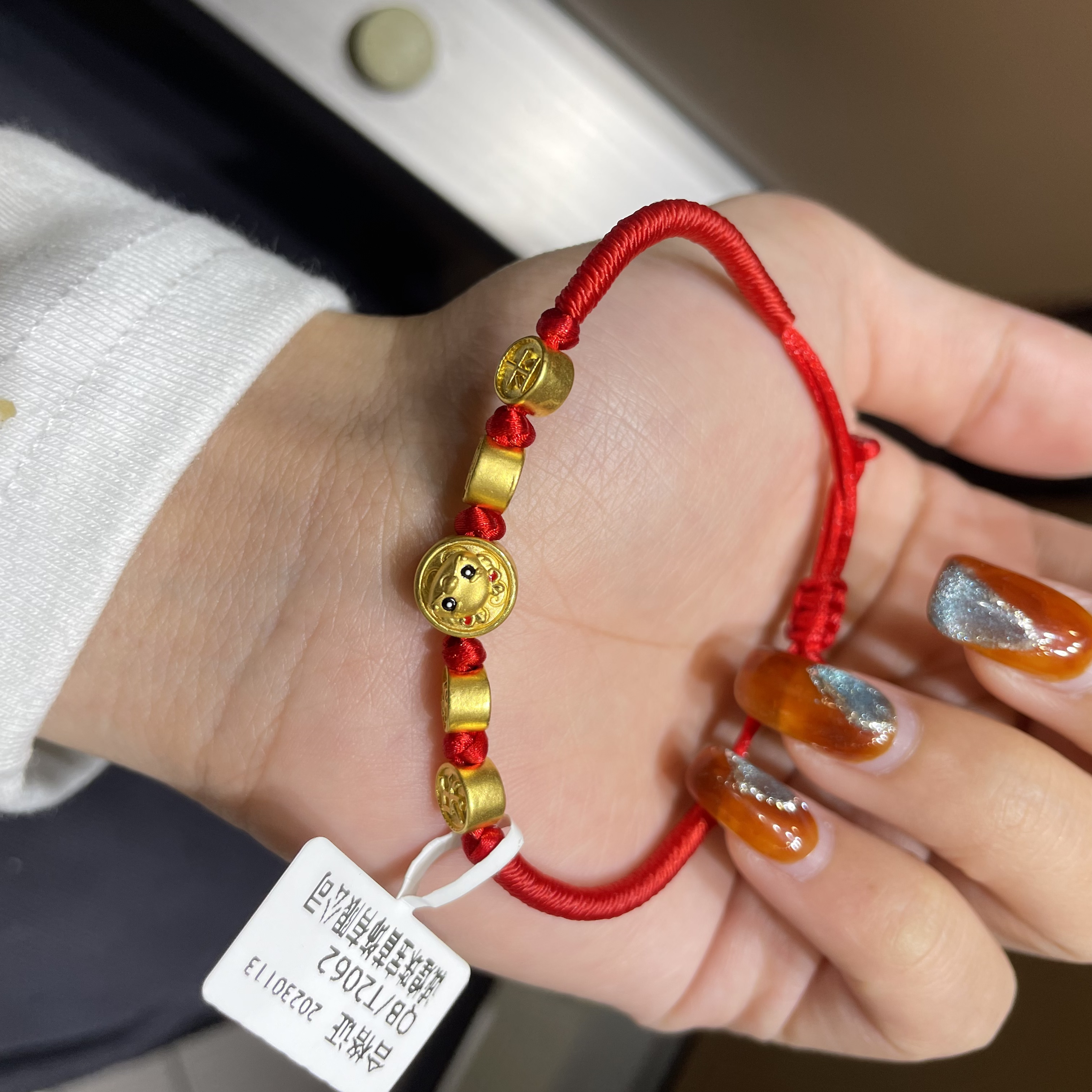 足金999转动平安喜乐龙