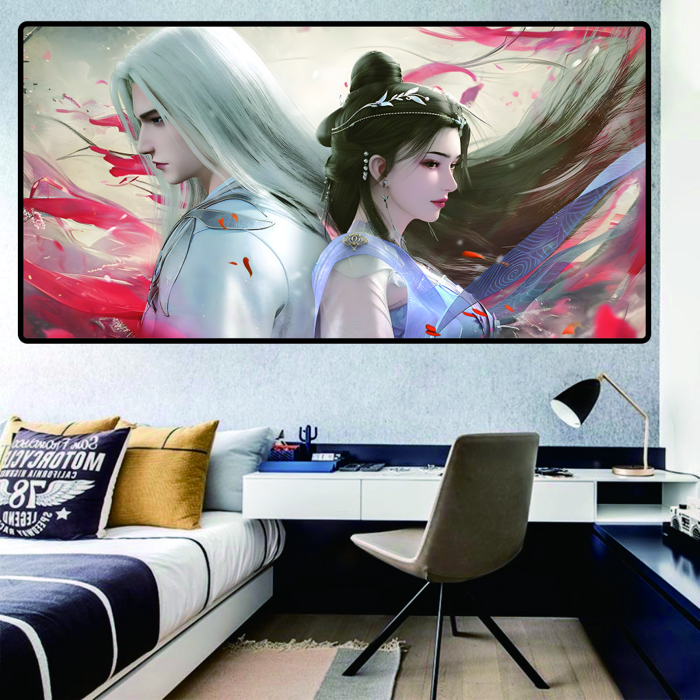 《仙逆王林李慕婉PVC》现代动漫装饰画P102-40-80