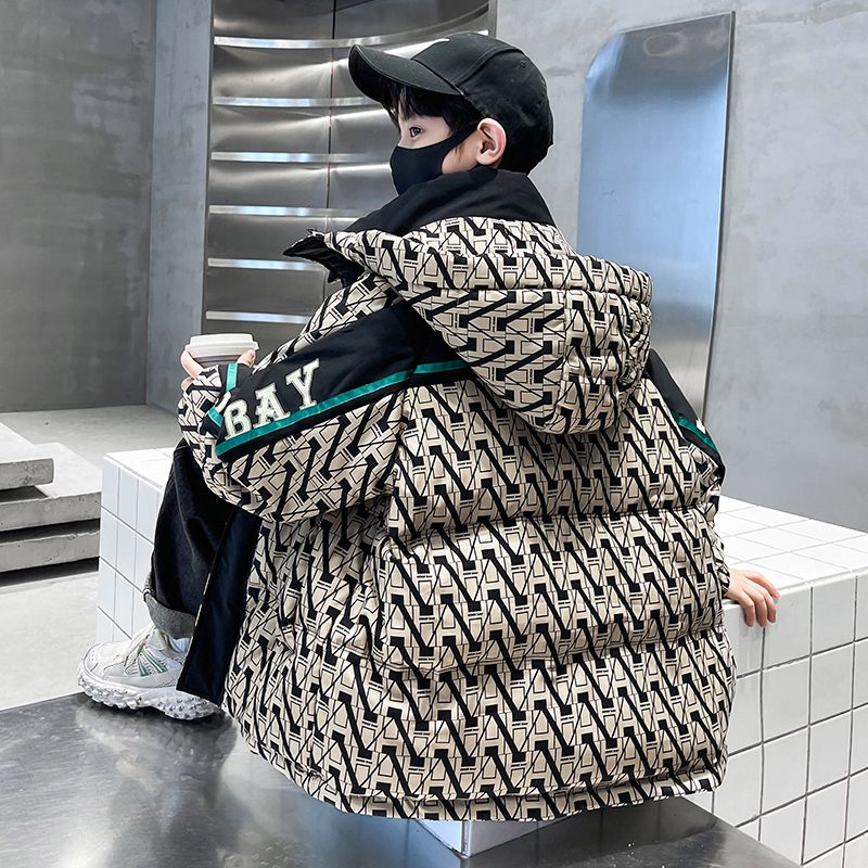 新品巴拉巴拉男童冬装羽绒服2023新款中大儿童冬季白鸭绒高档外套
