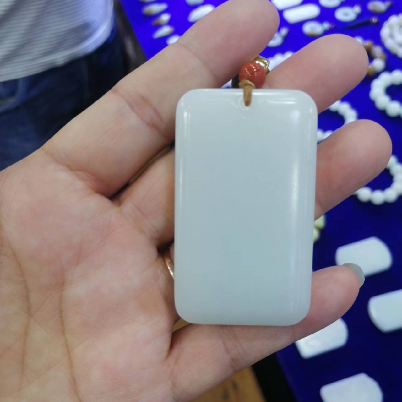 和田玉平安无事牌