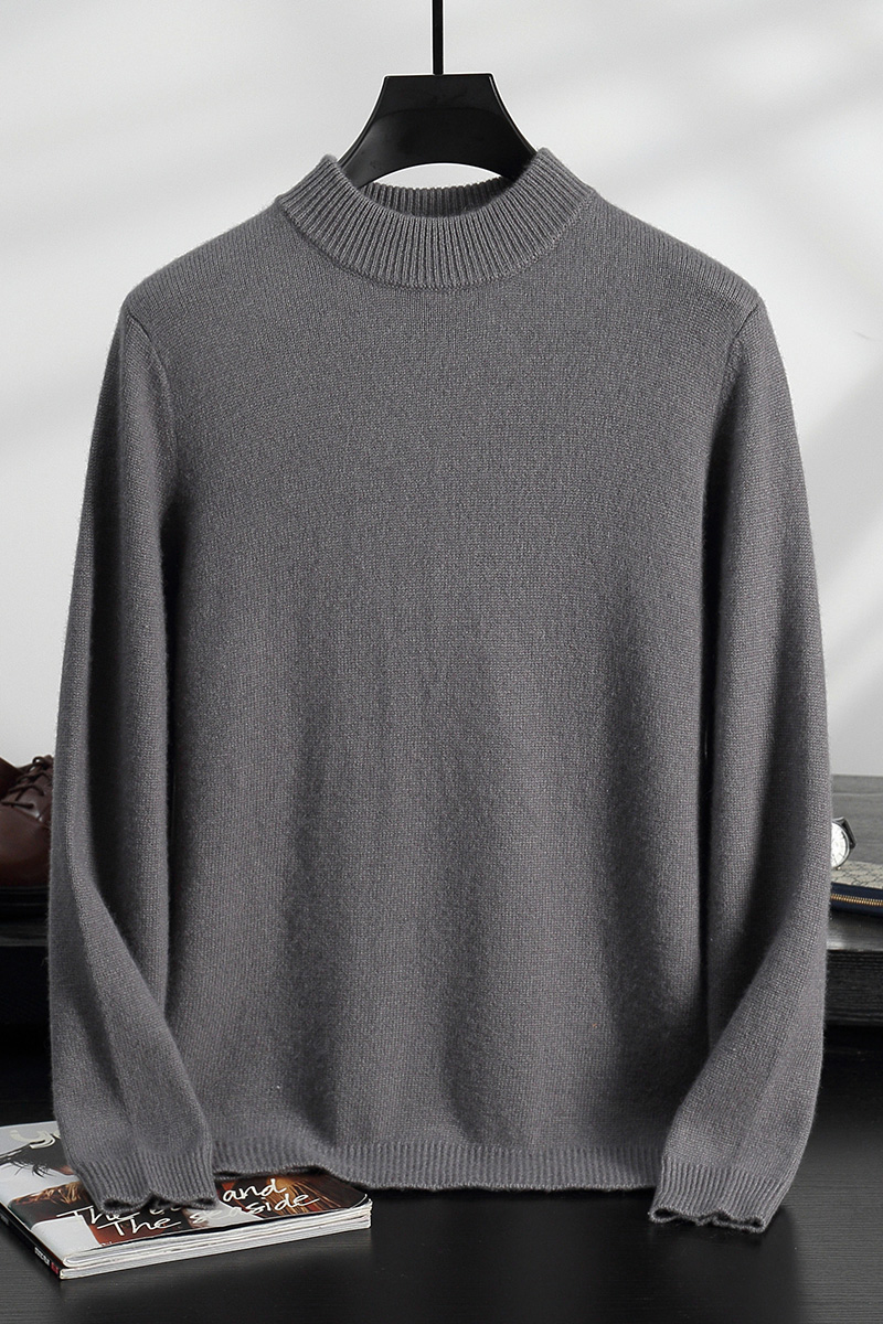 男士山羊绒半高领加厚羊绒打底衫602