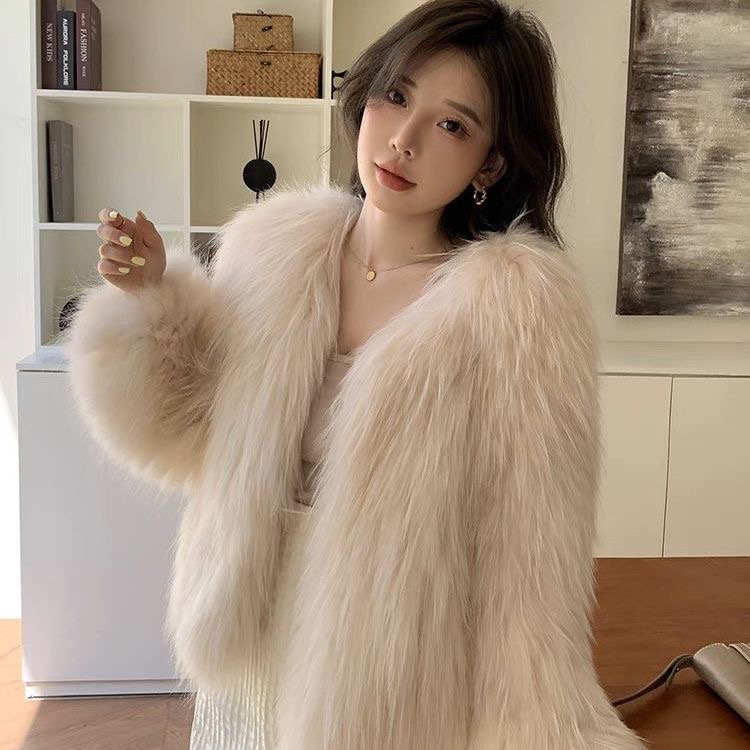 〔阔家〕时尚衣长50编织双面特密特厚保暖外套上衣女外套