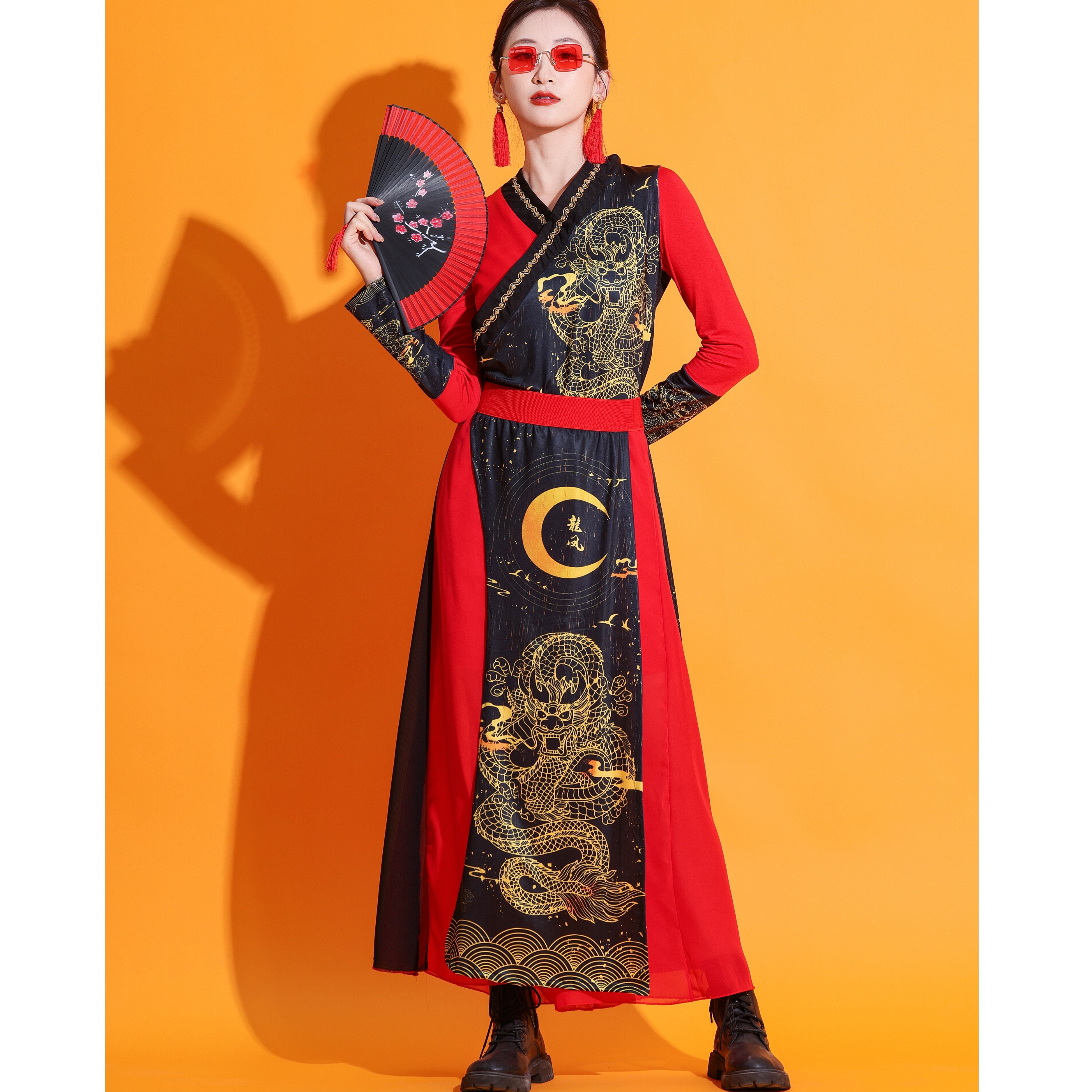 成人打鼓服广场舞服装秧歌队服国潮中国风演出服锣鼓队舞蹈表演服