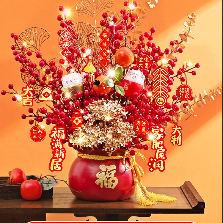 【新疆本地仓发货】福桶 年宵花仿真花