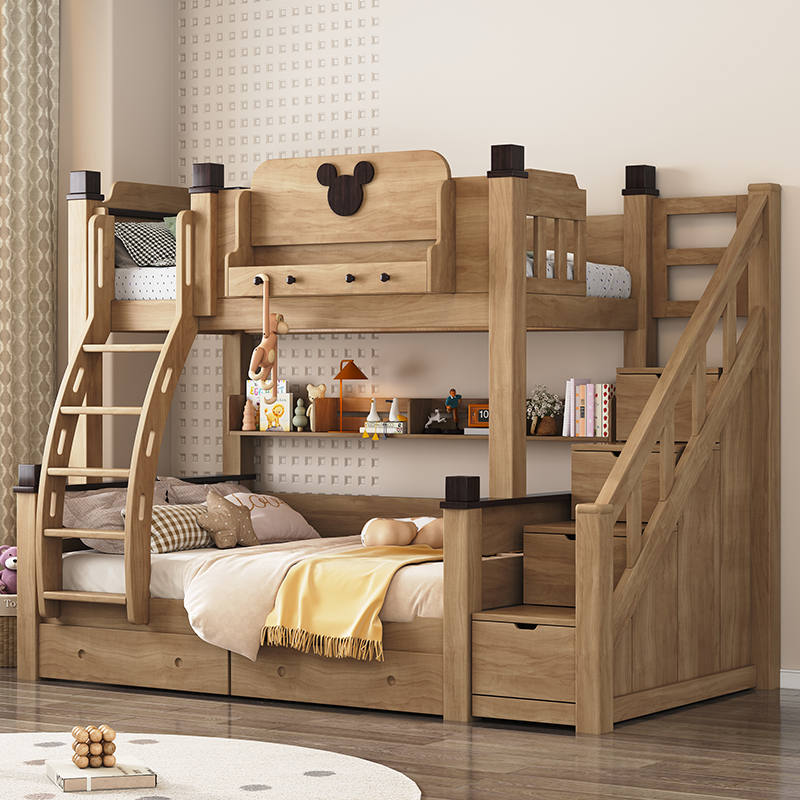 全实木上下铺儿童床双层床公主床上下床小户型双人床子母床高低床