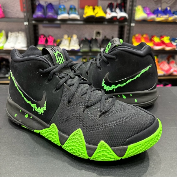 44.5码 99新 无原盒 欧文4 kyrie4 万圣节 黑绿 实战篮球鞋 男鞋