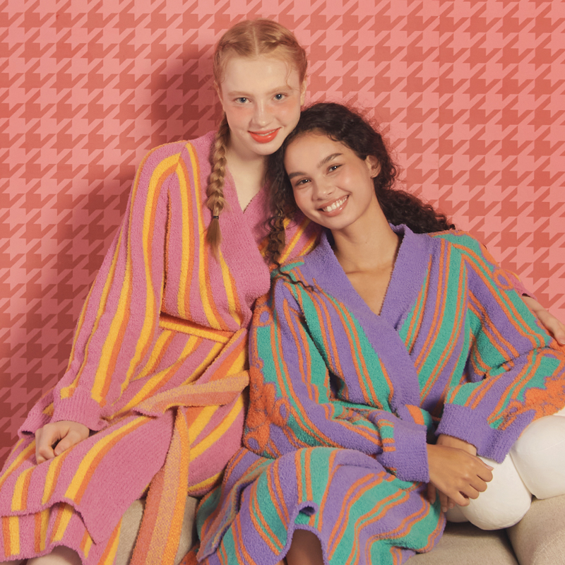 wigglewiggle情侣睡袍浴裙女珊瑚绒韩版睡衣家居服吸水家用