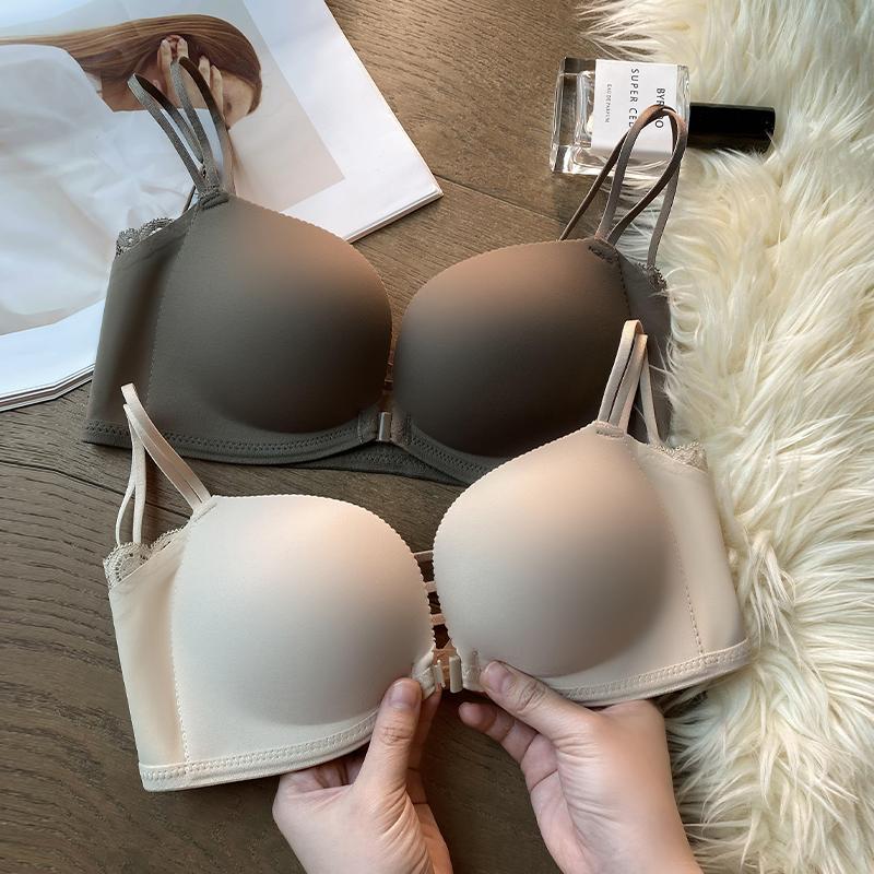 美背聚拢前扣内衣女小胸显大收副乳调整型防下垂无痕无感吊带背心