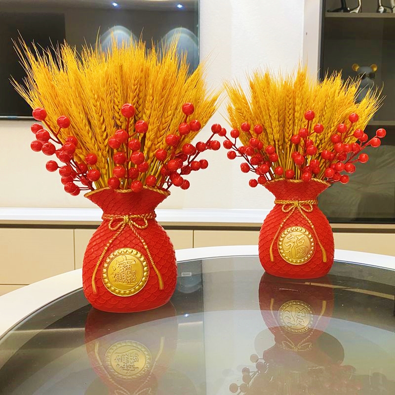 天然黄金麦穗干花花束网红客厅摆设金黄大麦穗装饰乔迁开业之喜