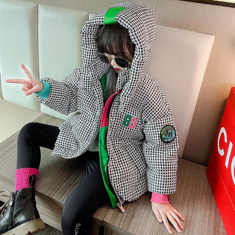 【羽绒服】儿童羽绒服中小童白鸭绒加厚男女童冬款格时尚韩