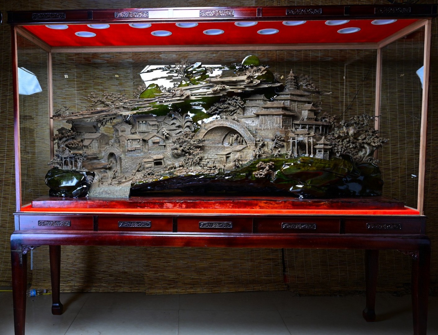 四川阴沉木金丝楠绿料清明上河图