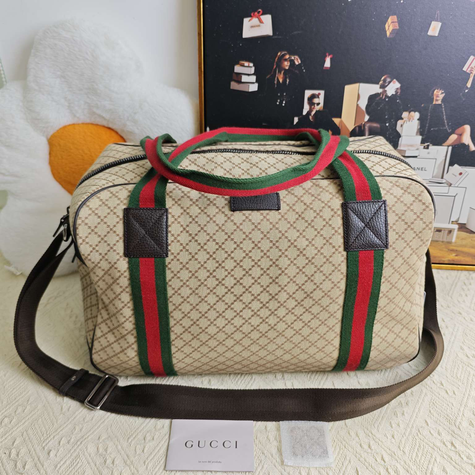 95新 GUCCI/古驰 古驰/Gucci  旅行包  尺寸42x22x24编码10664275