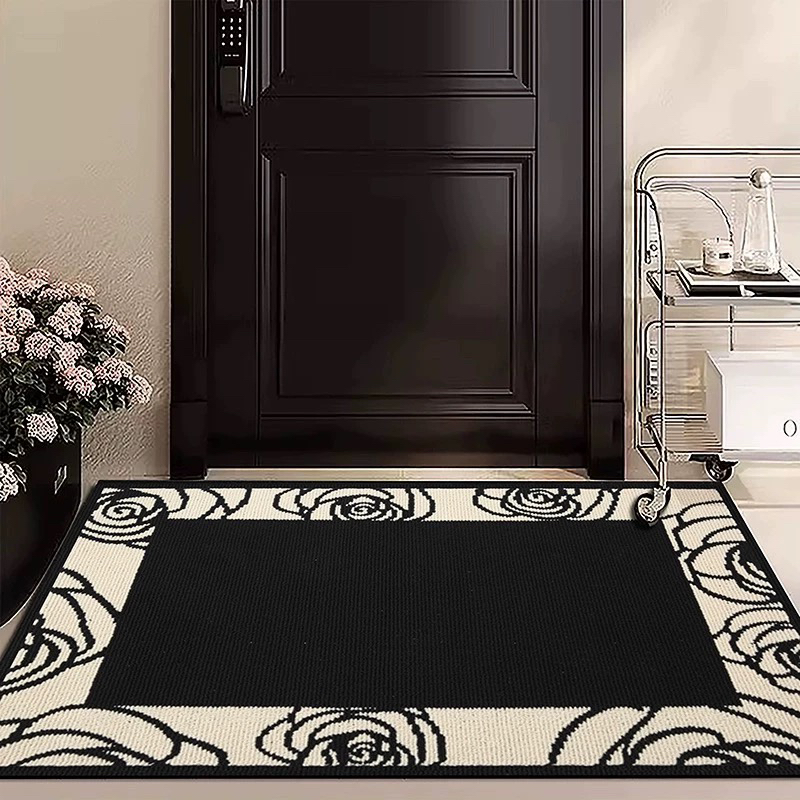 轻奢玫瑰入户厨房卧室可裁剪地毯