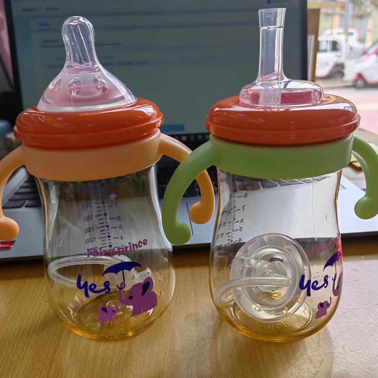 越海  小超人ppsu宽口径水杯300毫升