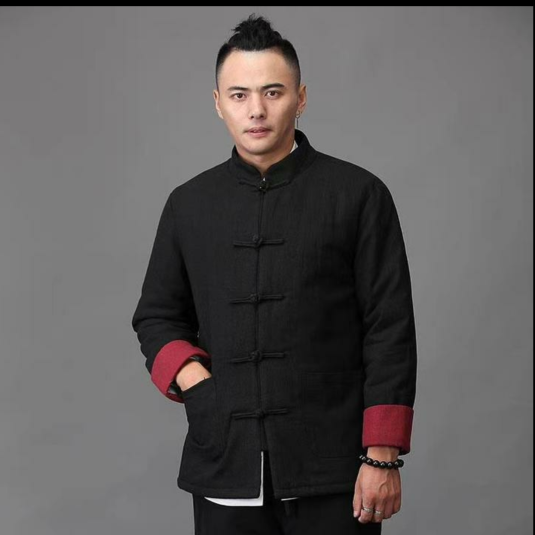 中国风男士冬季加厚加棉棉服