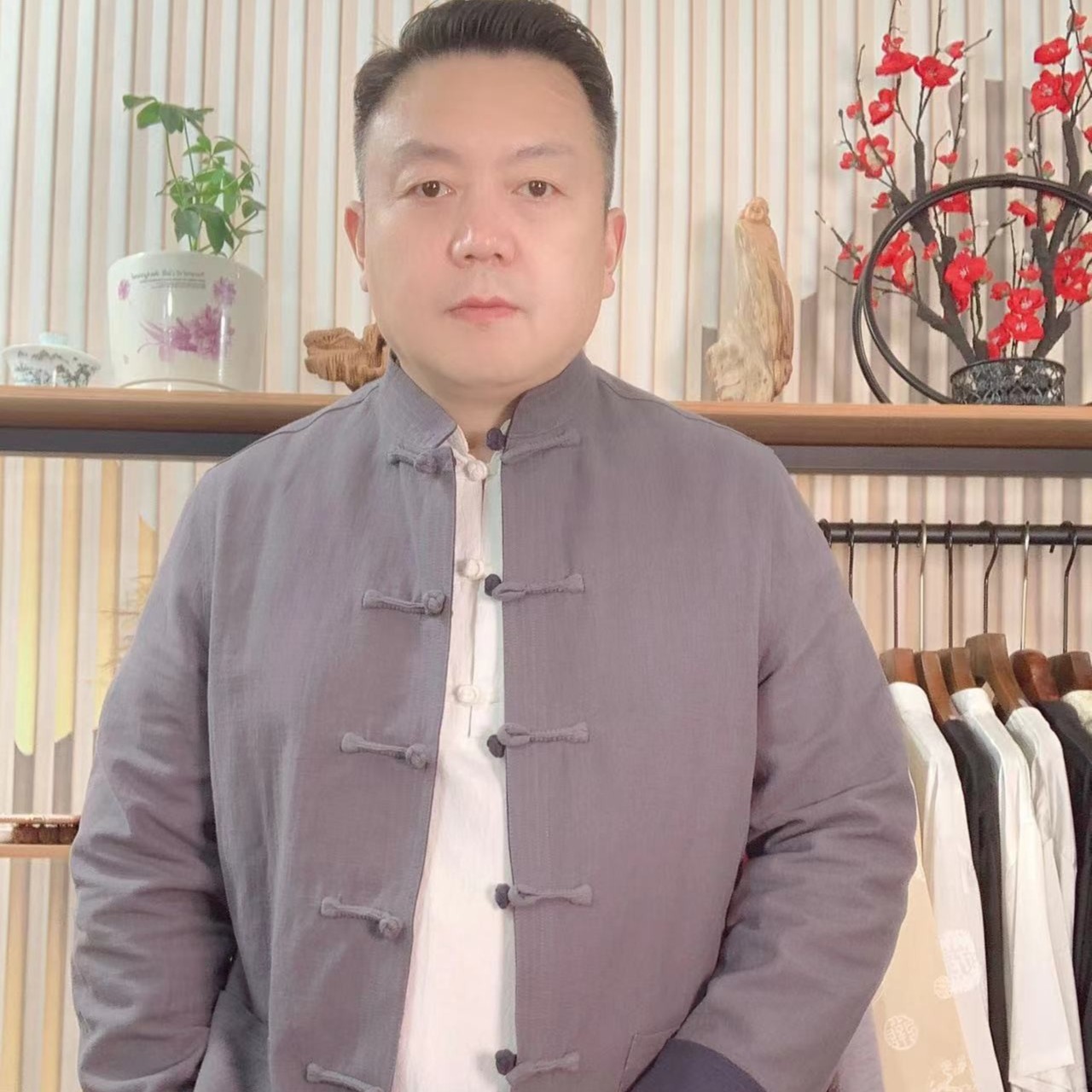 中国风男士春秋款两面穿外套