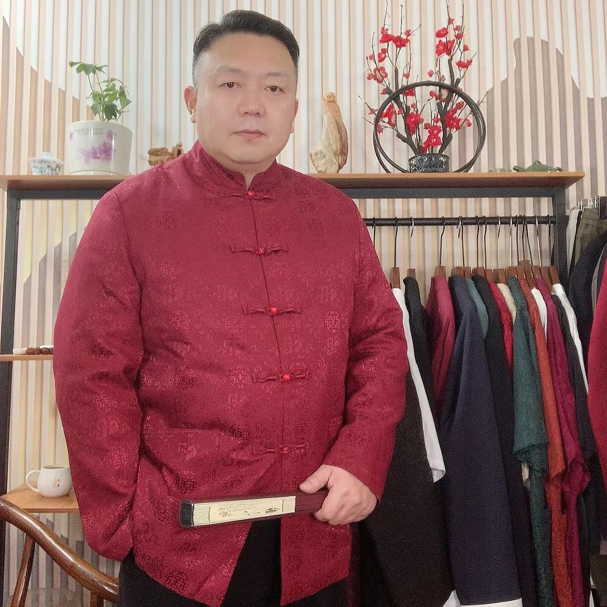 2151秋冬季加厚款唐装外套棉衣盘扣中国风立领
