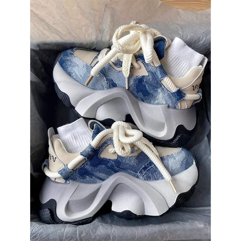 网红厚底重工巴黎老爹鞋子女2023新款秋季款超厚爆款运动鞋女增高