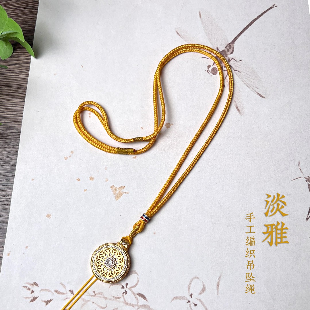 非金属布艺吊坠 手工编织罗盘挂坠绳子吊坠挂绳吊坠绳男女挂件绳