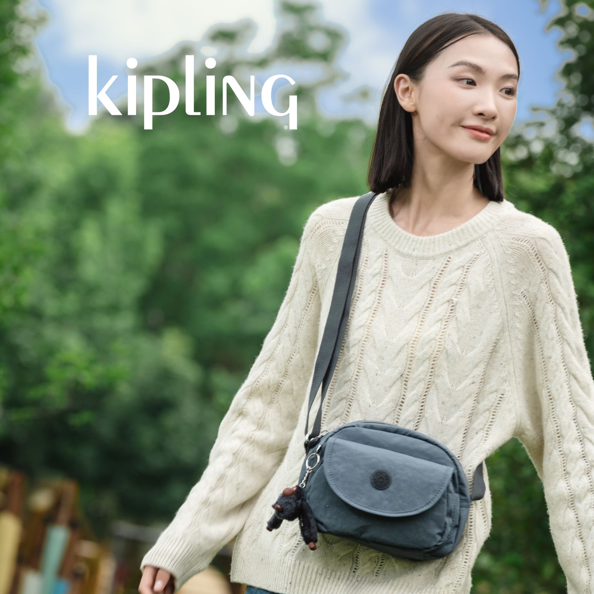 【北鱼专属】kipling新款女款时尚邮差包单肩包斜挎包贝壳包|STELMA