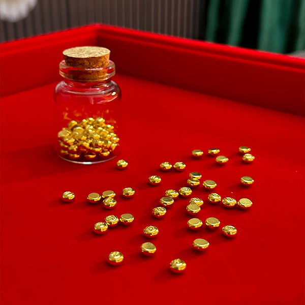 【金豆子】足金9999投资攒钱黄金一粒一克  收藏送礼多样性发一件