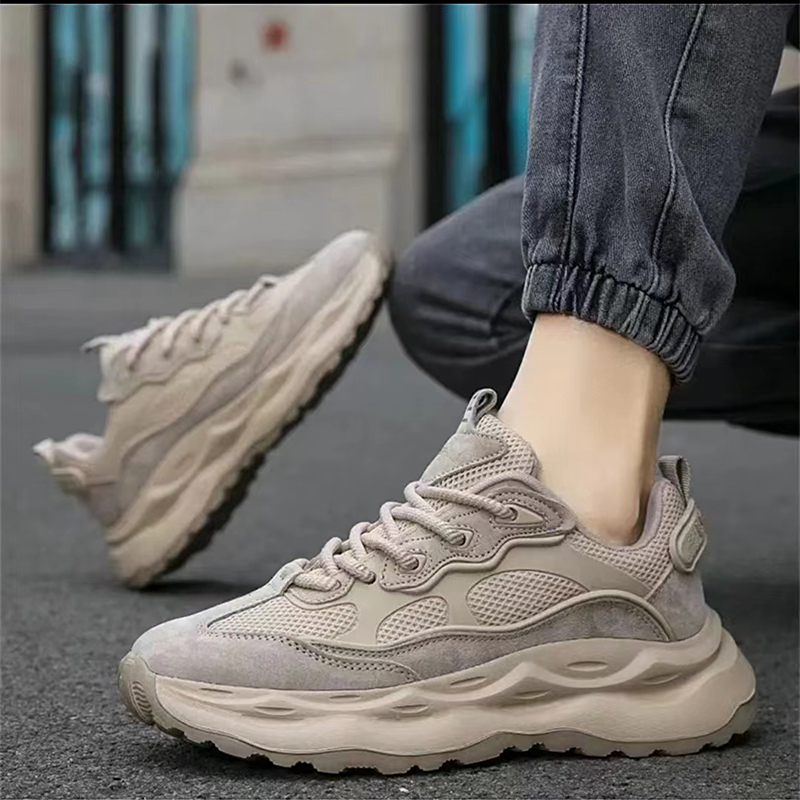 韩版夏季新款老爹鞋厚底休闲运动鞋透气网面男士男款潮鞋9536