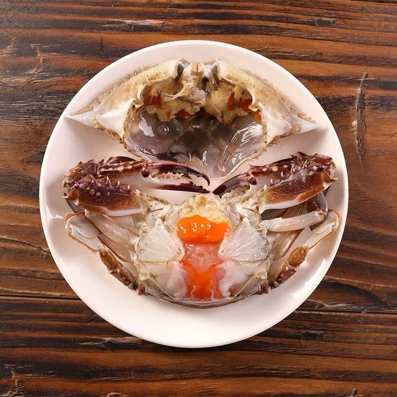 【保鲜不保活】梭子蟹明黄红膏蟹3斤8只左右单只/3-4两 