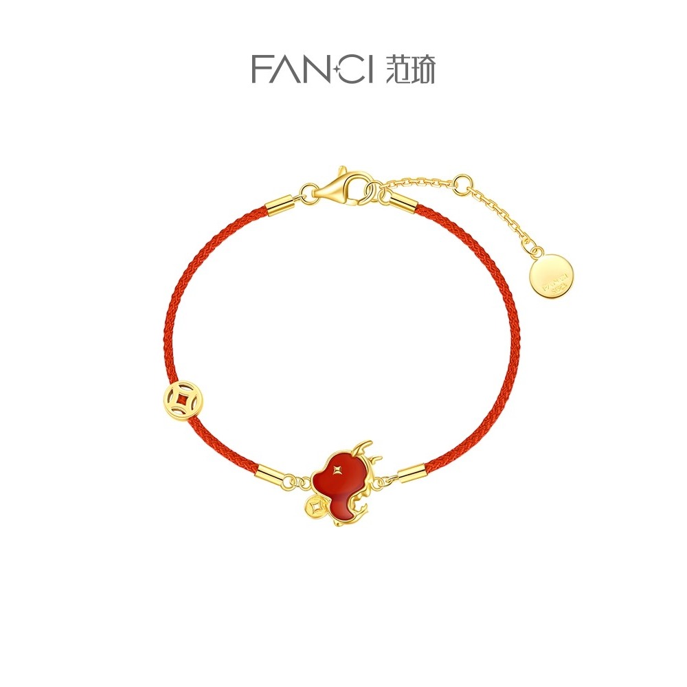 925银手链 FANCI范琦抱富暴富龙手链龙年本命年红手绳跨年送女友