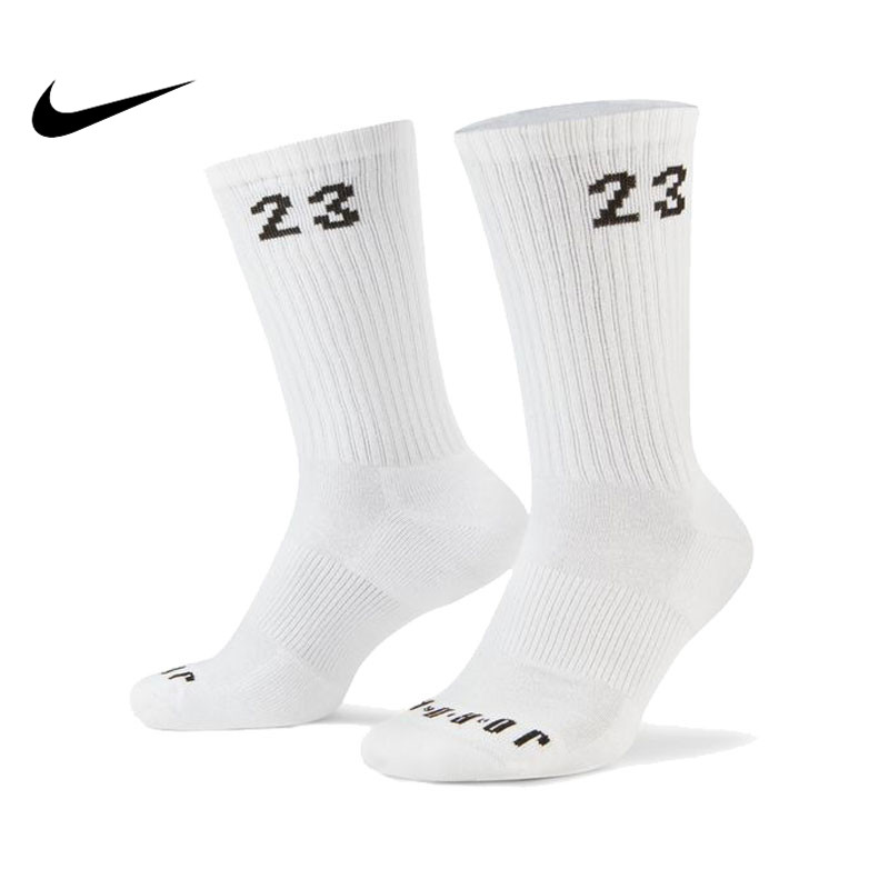 Nike耐克男女袜JORDAN运动袜训练袜休闲袜袜子三双装DA5718-100