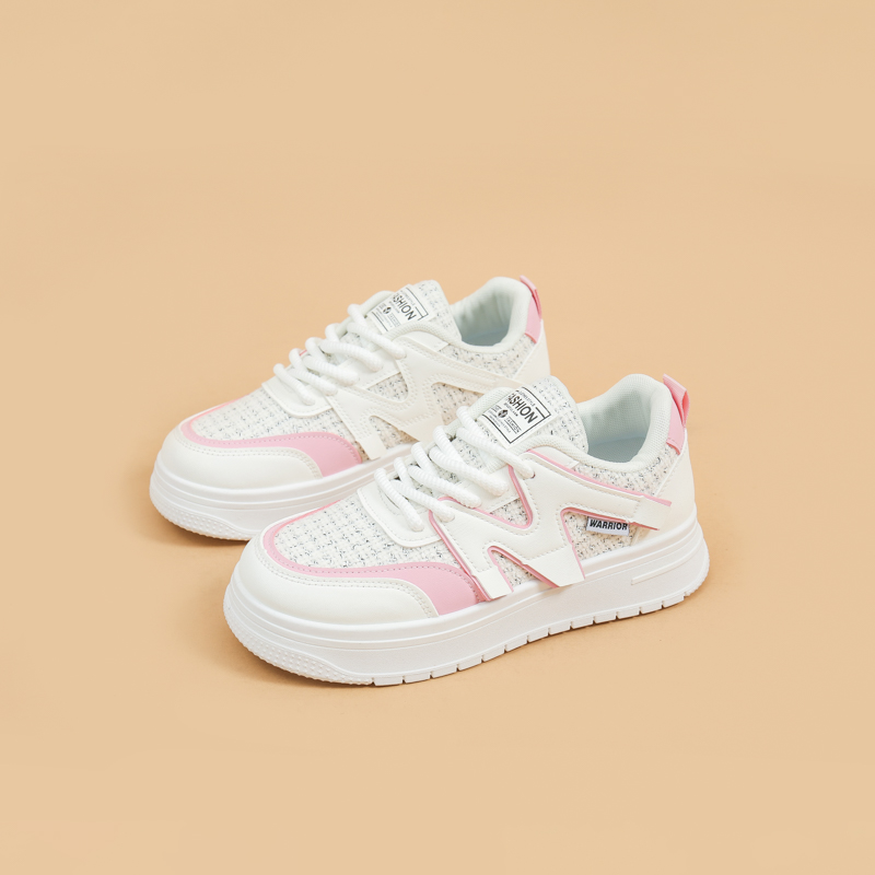 2024年春季小白鞋百搭ins韩版时尚小众学生厚底板鞋休闲鞋女爆款