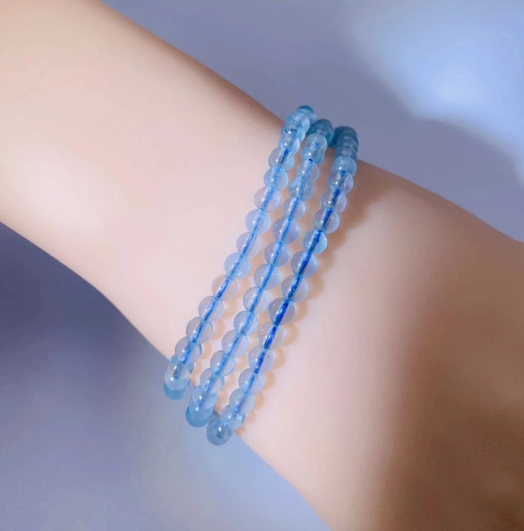 非金属木质项链 新疆珠宝蓝色三圈手串