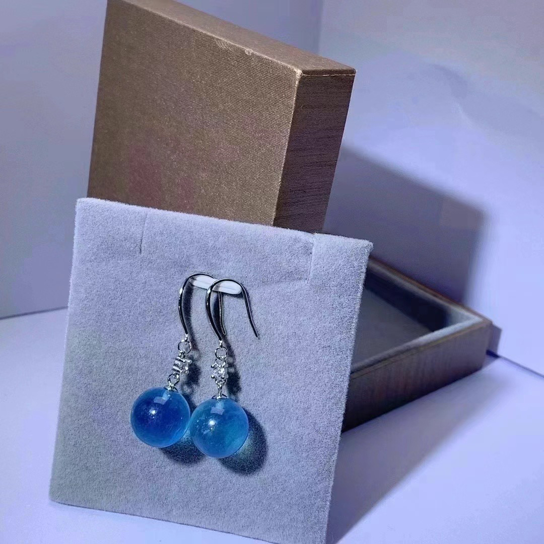 非金属木质耳饰 新疆珠宝蓝色耳饰