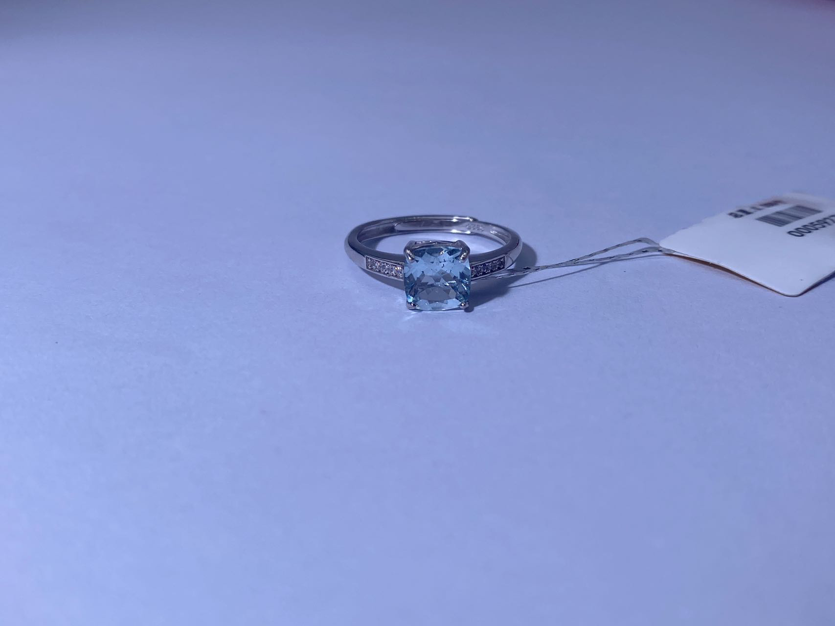 新疆珠宝925海蓝戒指