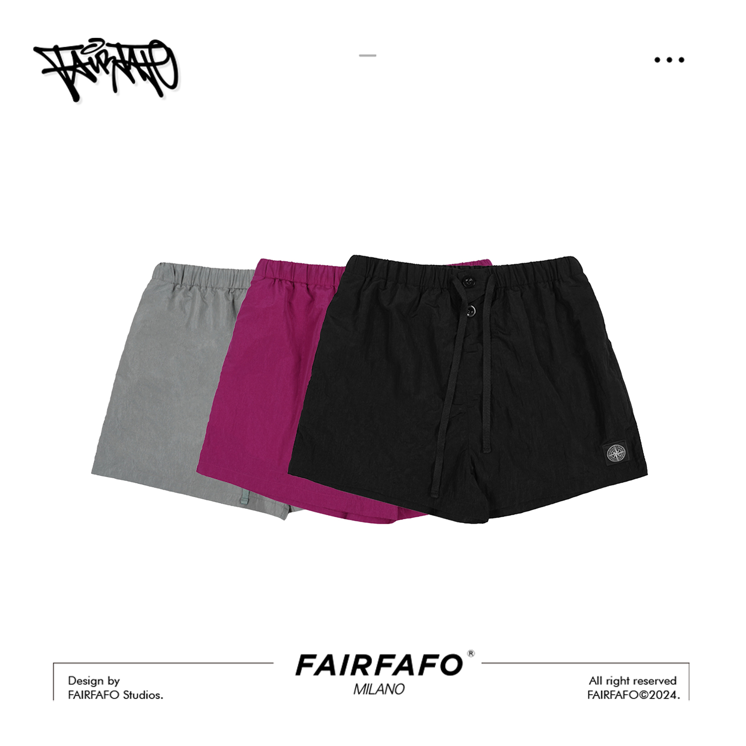 FAIRFAFO林肉肉【褶皱短裤】23KZY8805女款运动舒适时尚百搭女士