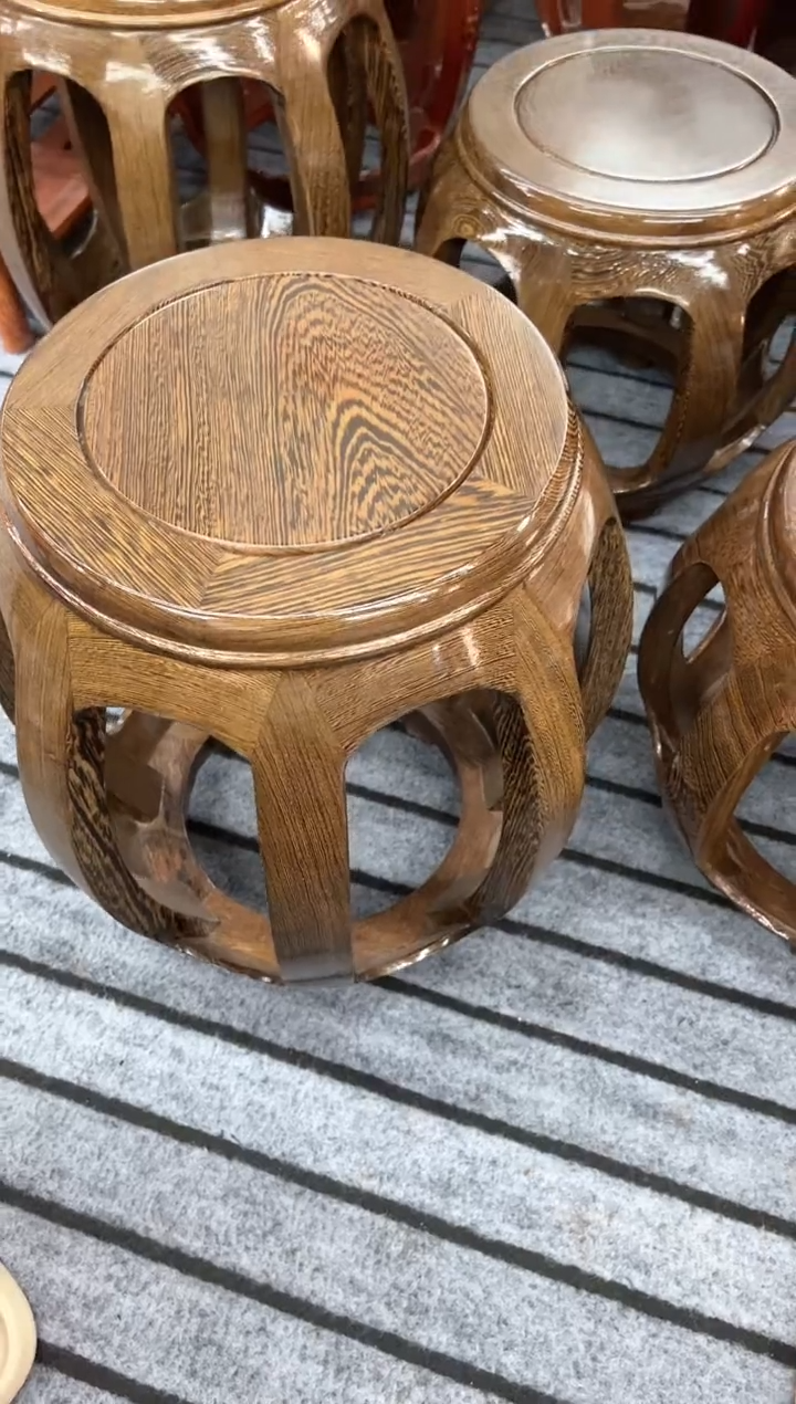 【闪购商品】鸡翅木类家具微瑕鸡翅木大号鼓凳