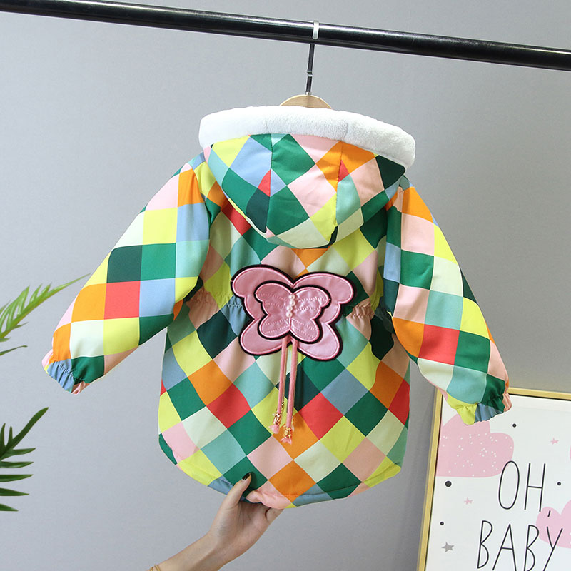 女童秋冬款派克服外套加绒加厚冬棉服中大童2023年新款儿童潮洋气