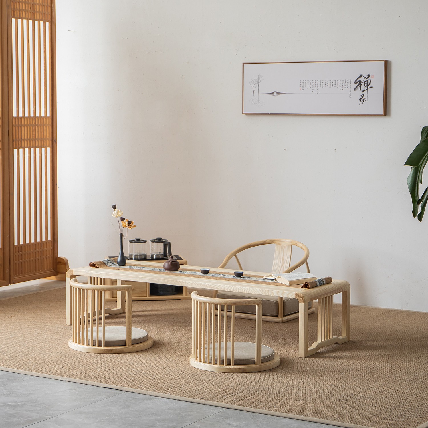 榻榻米茶几实木日式小桌子矮桌简约炕几泡茶桌茶台禅意阳台飘窗桌