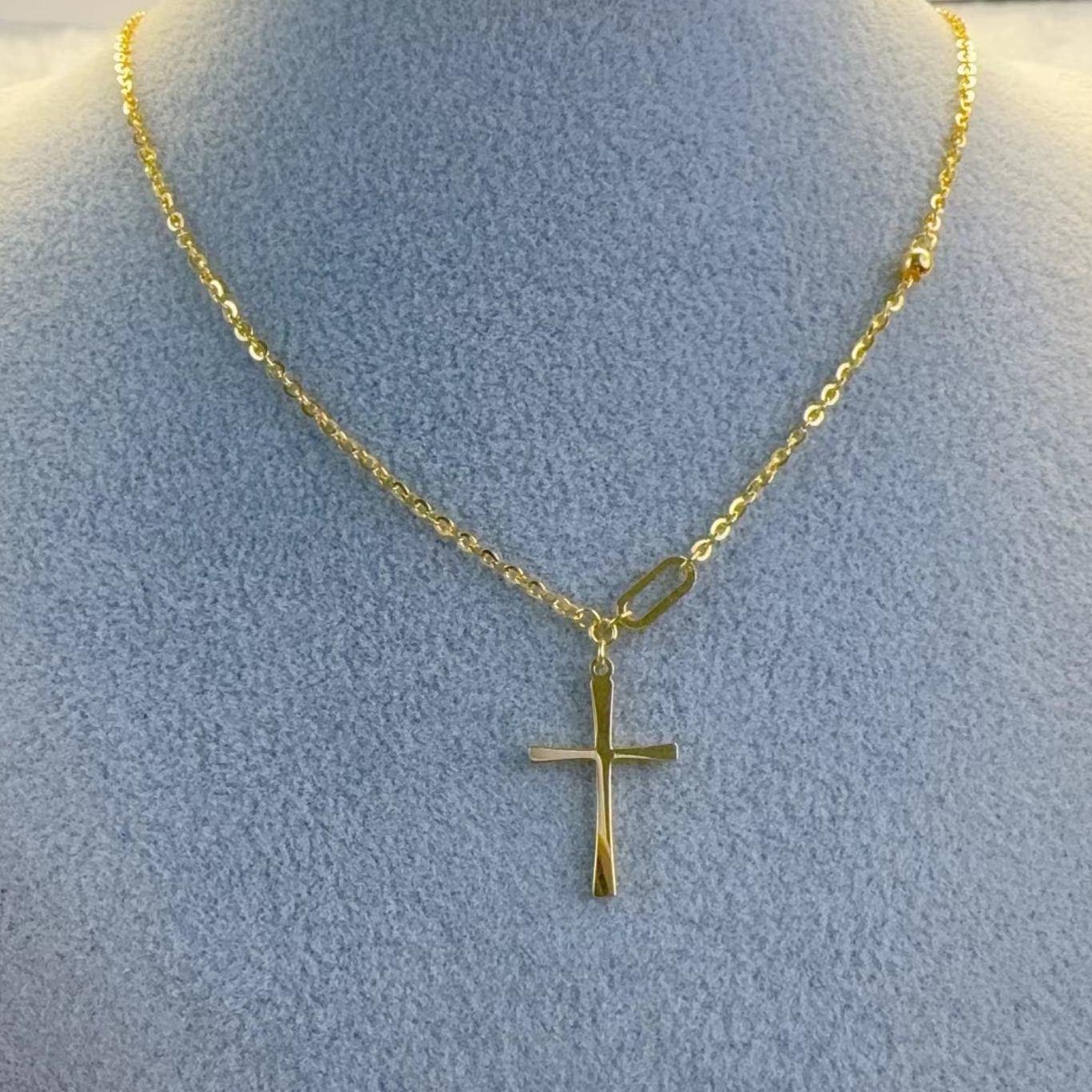 《小糖姐珠宝上新 》足金黄金9999鱼鳞十字架实心套链（不支持退换）