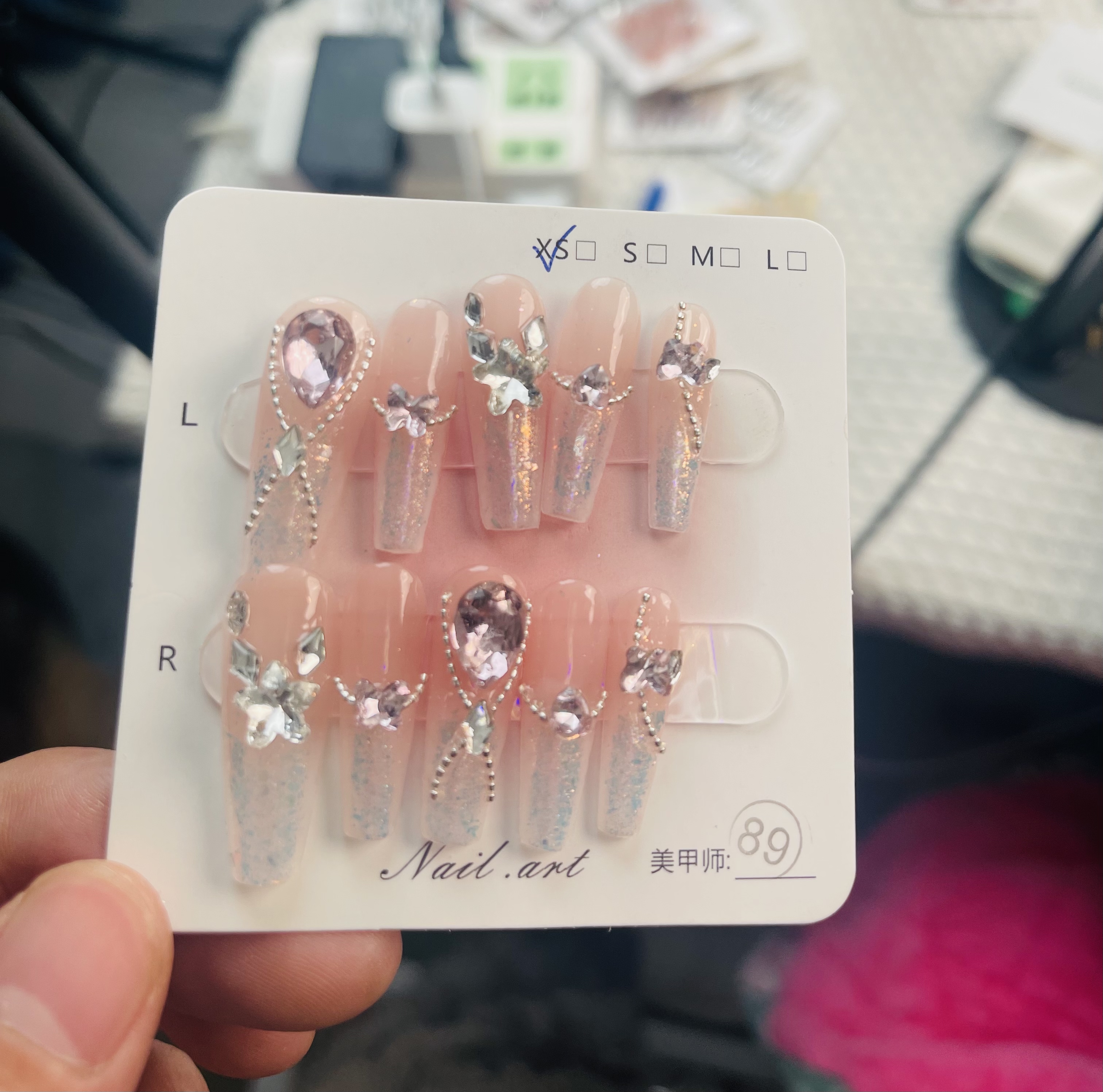 「甜蜜诱惑」纯手工穿戴甲--不含工具包