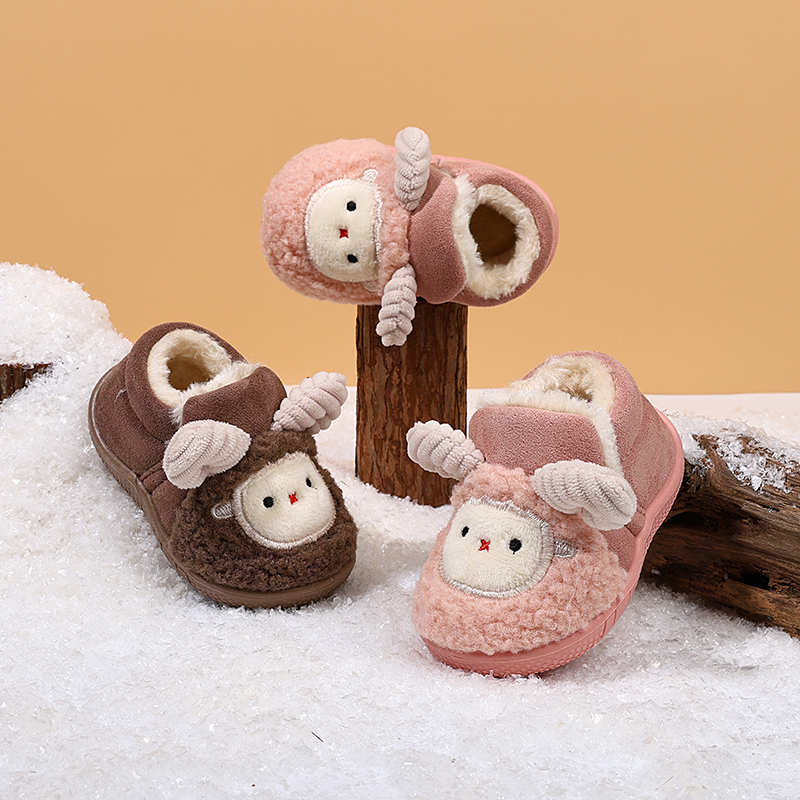 1-3岁2秋冬棉鞋加绒宝宝学步鞋婴儿鞋子软底加厚儿童家居鞋冬季靴
