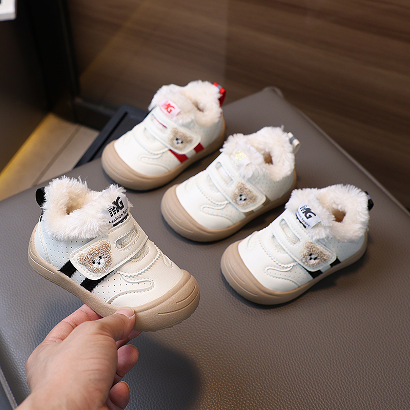 加绒加厚秋冬男宝宝学步鞋婴儿鞋子机能鞋软底运动鞋儿童棉鞋1岁2