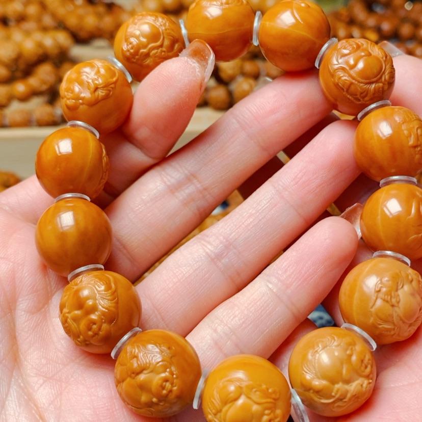 【闪购商品】猴头核雕湘***阁弥勒