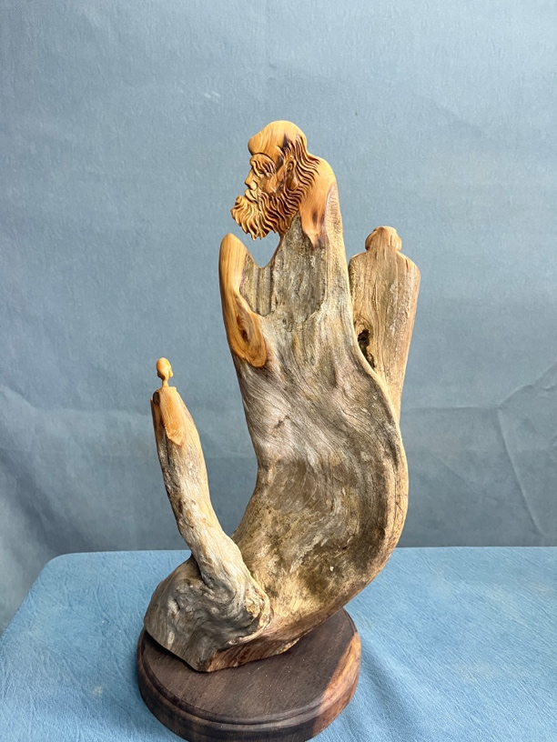 精品太行崖柏老陈化料意境款达摩工艺品手工雕刻摆件