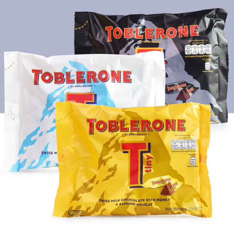 【小扬哥甄选】Toblerone三角巧克力黑巧牛奶白巧迷你独立袋装喜