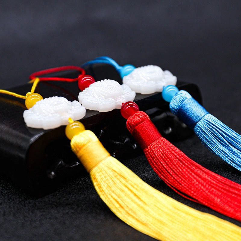 仿白玉莲花流苏穗子复古风流苏 中国风挂件缝纫DIY配件/辅料/配饰