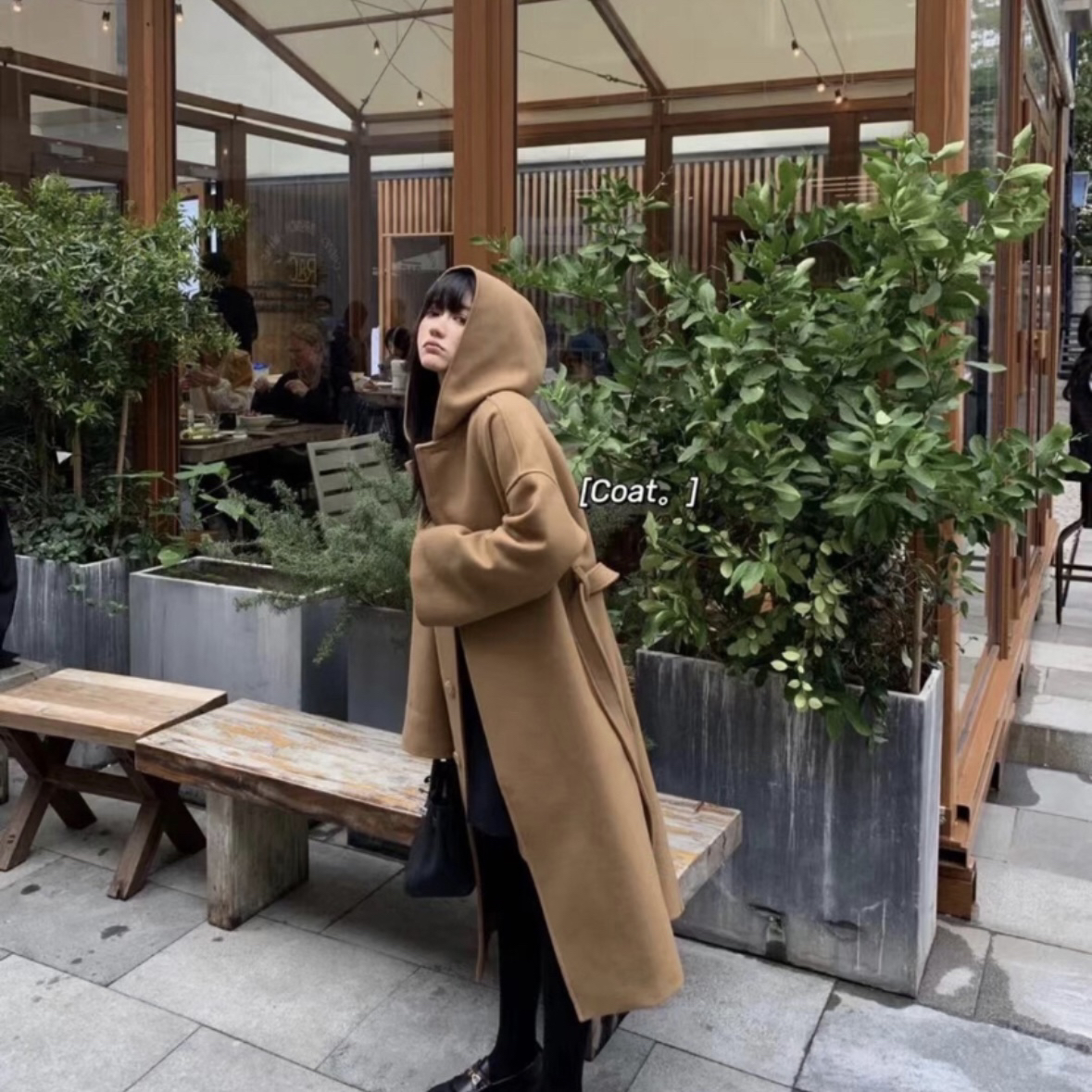 99新 Celine/思琳 浴袍大衣驼色 38码 