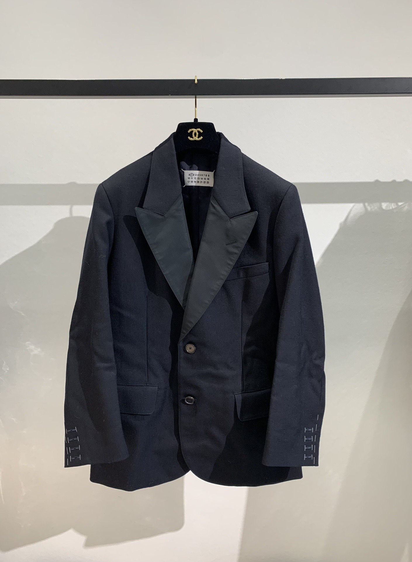 99新 Maison Margiela/梅森马吉拉 黑色羊毛西装外套 36码